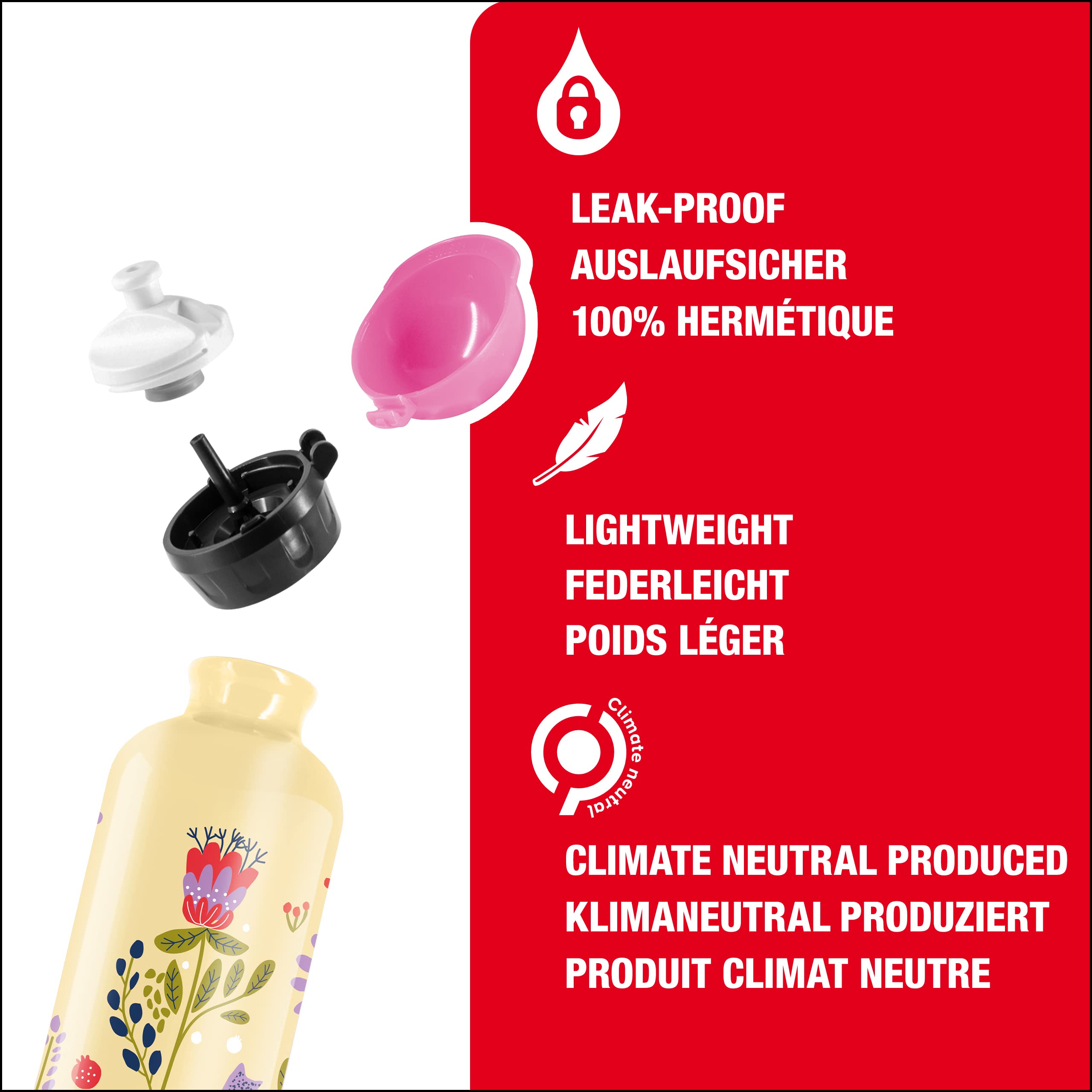 SIGG - Kids Water Bottle - Free as a Bird - Leakproof - Lightweight - BPA Free - Aluminum - 13 Oz